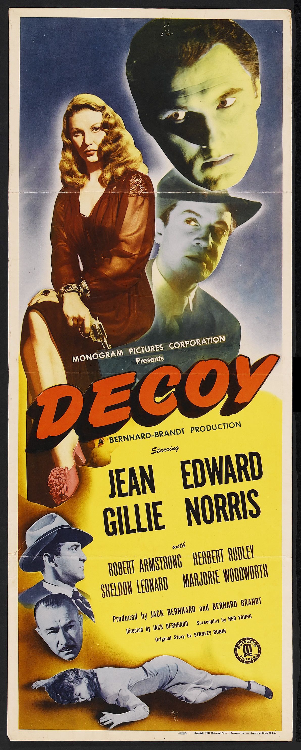 Robert Armstrong, Jean Gillie, Sheldon Leonard, Edward Norris, and Herbert Rudley in Decoy (1946)