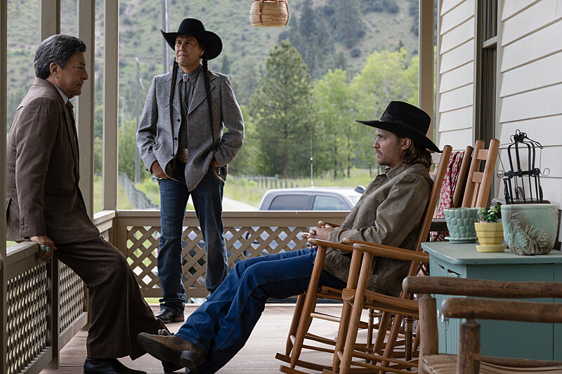 Gil Birmingham, Luke Grimes, and Mo Brings Plenty in Tall Drink of Water (2022)