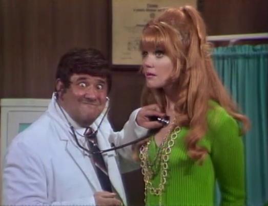 Buddy Hackett and Pamela Rodgers in Rowan & Martin's Laugh-In (1967)