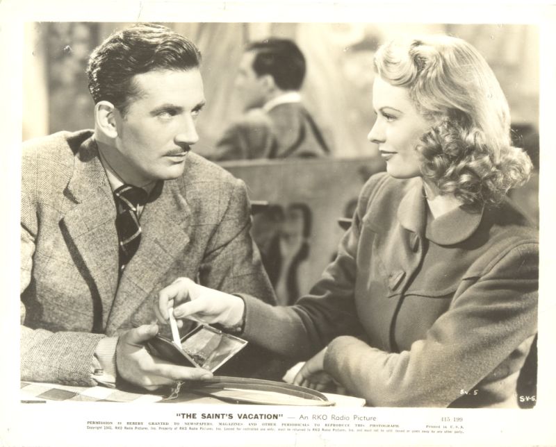 Sally Gray and Hugh Sinclair in The Saint's Vacation (1941)