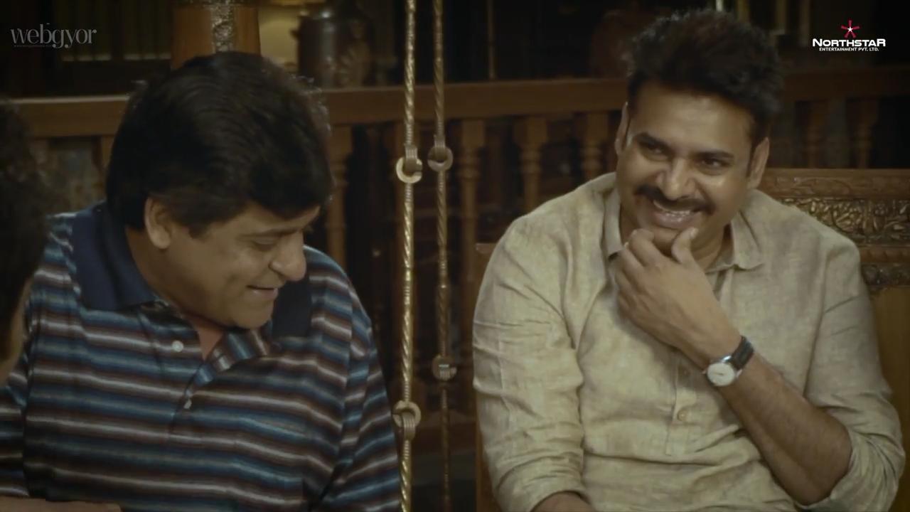 Mohammad Ali and Pawan Kalyan in Katamarayudu (2017)