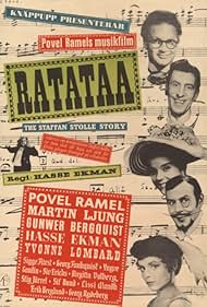 Gunwer Bergkvist, Hasse Ekman, Martin Ljung, Yvonne Lombard, and Povel Ramel in Ratataa eller The Staffan Stolle Story (1956)