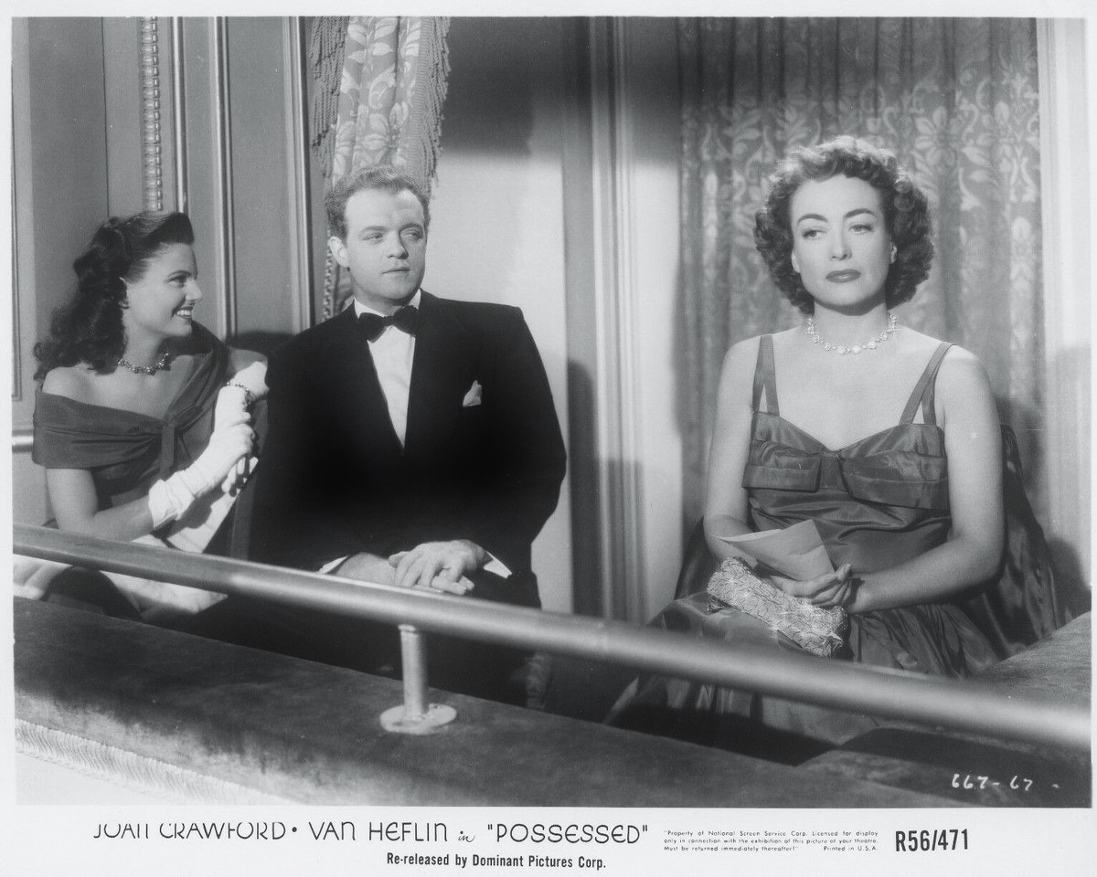 Joan Crawford, Van Heflin, and Geraldine Brooks in Possessed (1947)