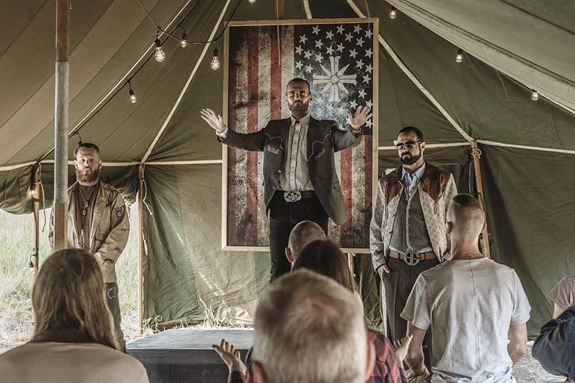 Greg Bryk, Rob Evors, and Adam Dorsey in Far Cry 5: Inside Eden's Gate (2018)