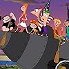 Kelly Hu, Bobby Gaylor, Ashley Tisdale, Maulik Pancholy, Mitchel Musso, Alyson Stoner, Vincent Martella, and David Errigo Jr. in Phineas and Ferb the Movie: Candace Against the Universe (2020)