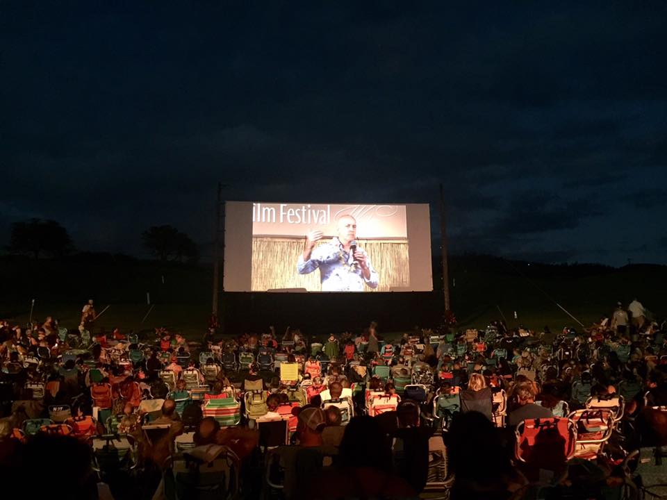 KULEANA writer/director Brian Kohne on screen at the Maui FIlm Festival