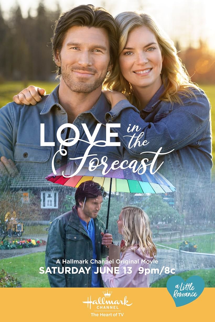 Christopher Russell and Cindy Busby in Love in the Forecast (2020)