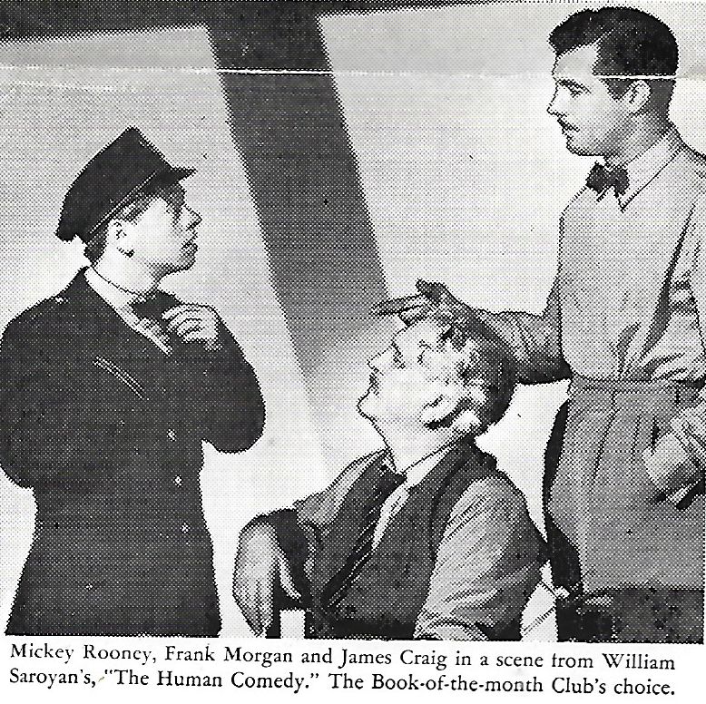 Mickey Rooney, James Craig, and Frank Morgan in The Human Comedy (1943)