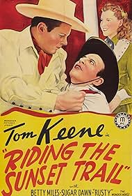 Tom Keene, Betty Miles, and Tom Seidel in Riding the Sunset Trail (1941)