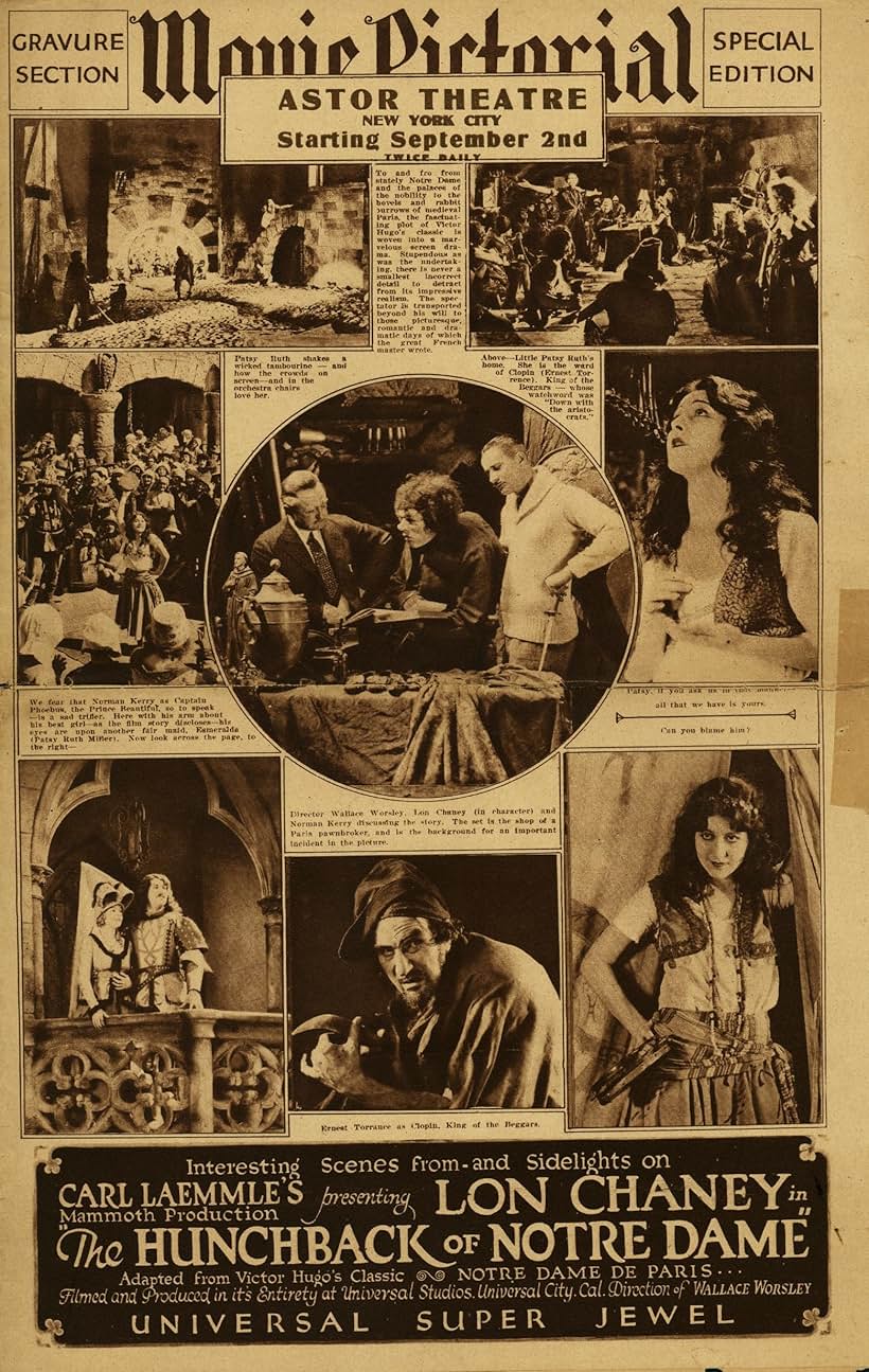 Winifred Bryson, Lon Chaney, Nigel De Brulier, Brandon Hurst, Norman Kerry, Kate Lester, Patsy Ruth Miller, and Ernest Torrence in The Hunchback of Notre Dame (1923)