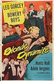 William 'Billy' Benedict, Gabriel Dell, David Gorcey, Leo Gorcey, Buddy Gorman, Huntz Hall, Adele Jergens, and Karen Randle in Blonde Dynamite (1950)