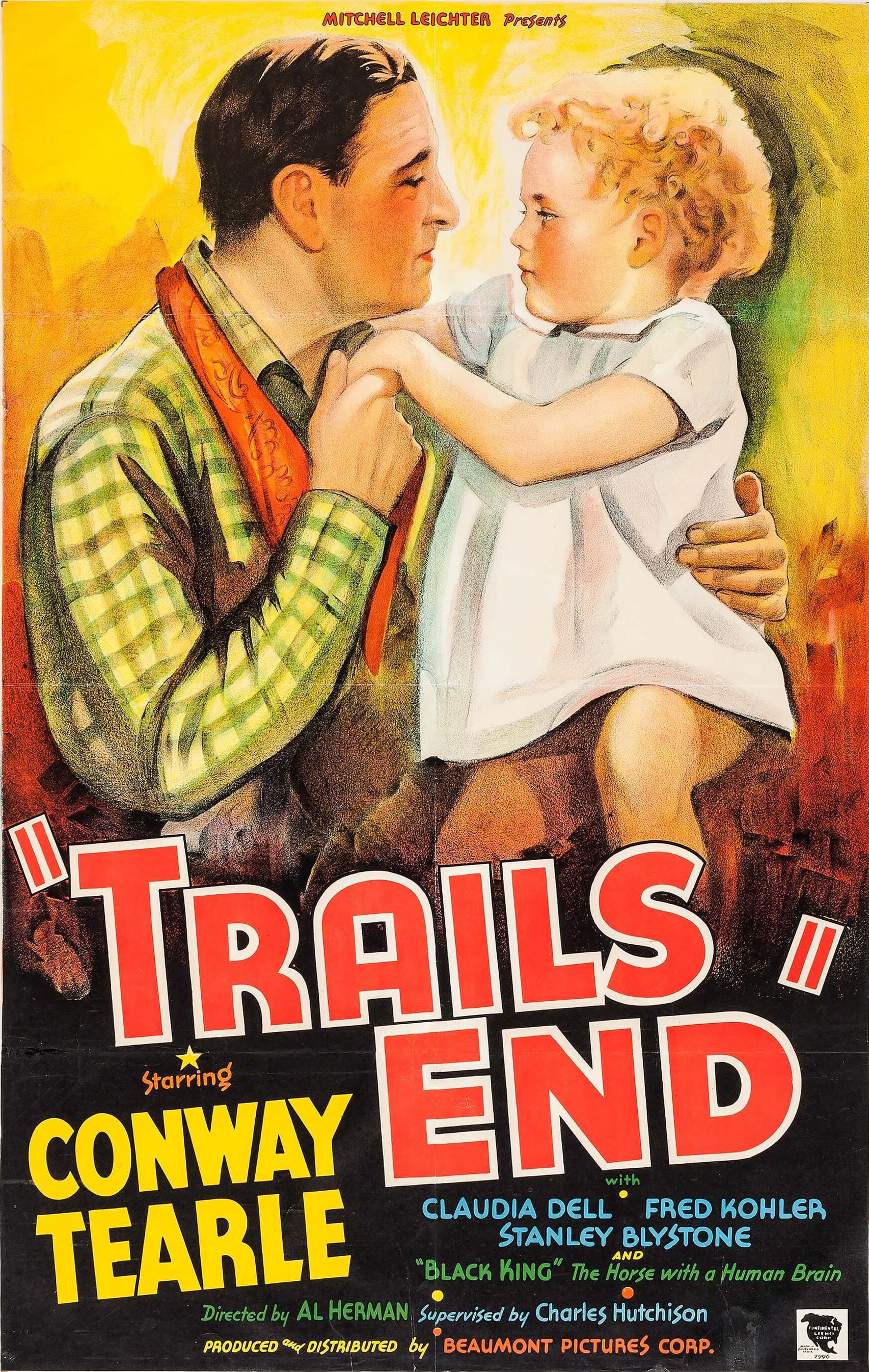 Baby Charlene Barry and Conway Tearle in Trails End (1935)