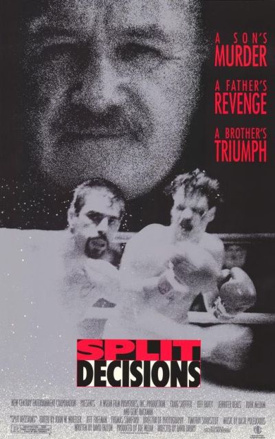 Poster for Split Decisions - Starring Gene Hackman, Craig Sheffer, Jeff Fahey and Eddie Velez