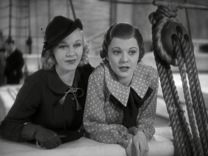 Ginger Rogers and Harriet Nelson in Follow the Fleet (1936)