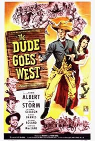 Eddie Albert, James Gleason, Barton MacLane, Gilbert Roland, and Gale Storm in The Dude Goes West (1948)