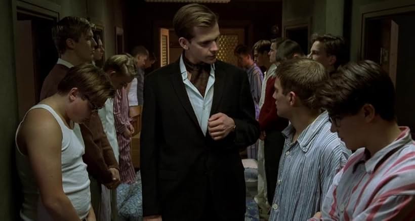 Henrik Lundström, Gustaf Skarsgård, and Andreas Wilson in Evil (2003)