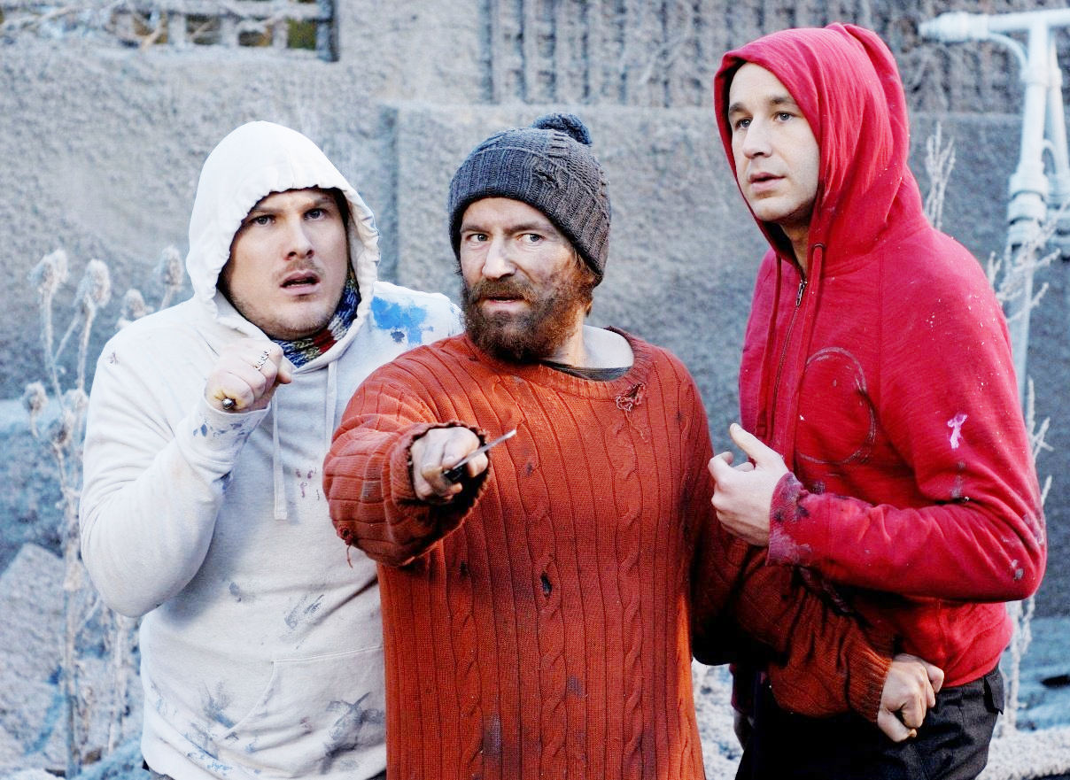 Dean Lennox Kelly, Chris O'Dowd, and Marc Wootton in Frequently Asked Questions About Time Travel (2009)