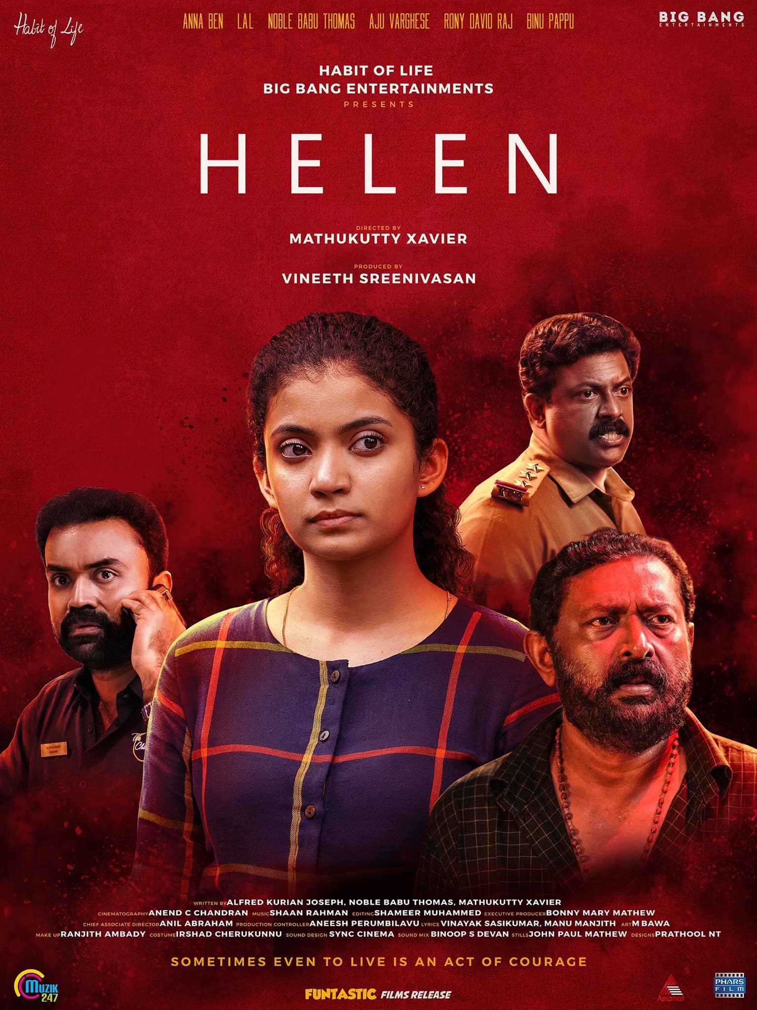 Lal, Anna Ben, and Rony David in Helen (2019)