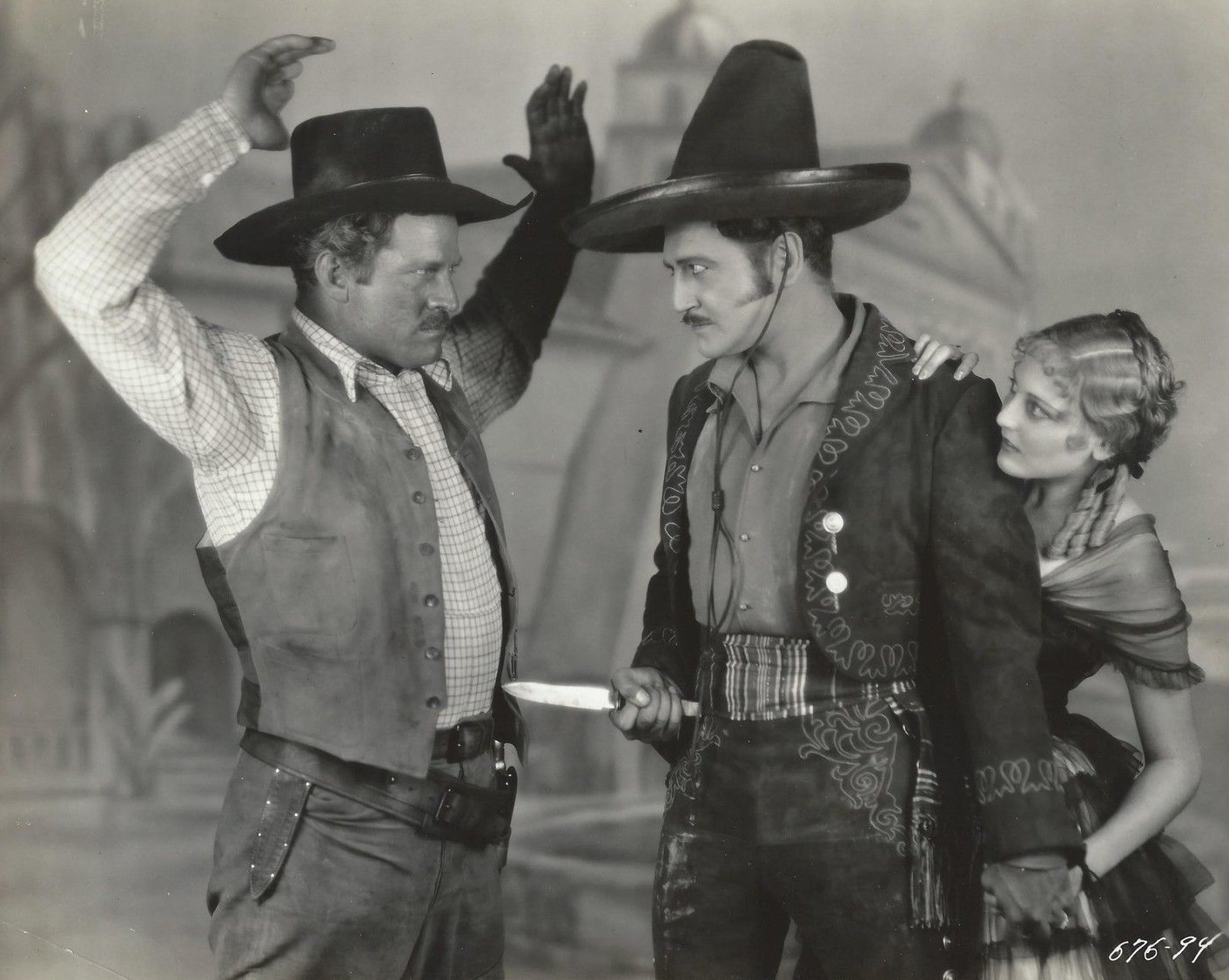 Richard Dix, Fred Kohler, and Thelma Todd in The Gay Defender (1927)