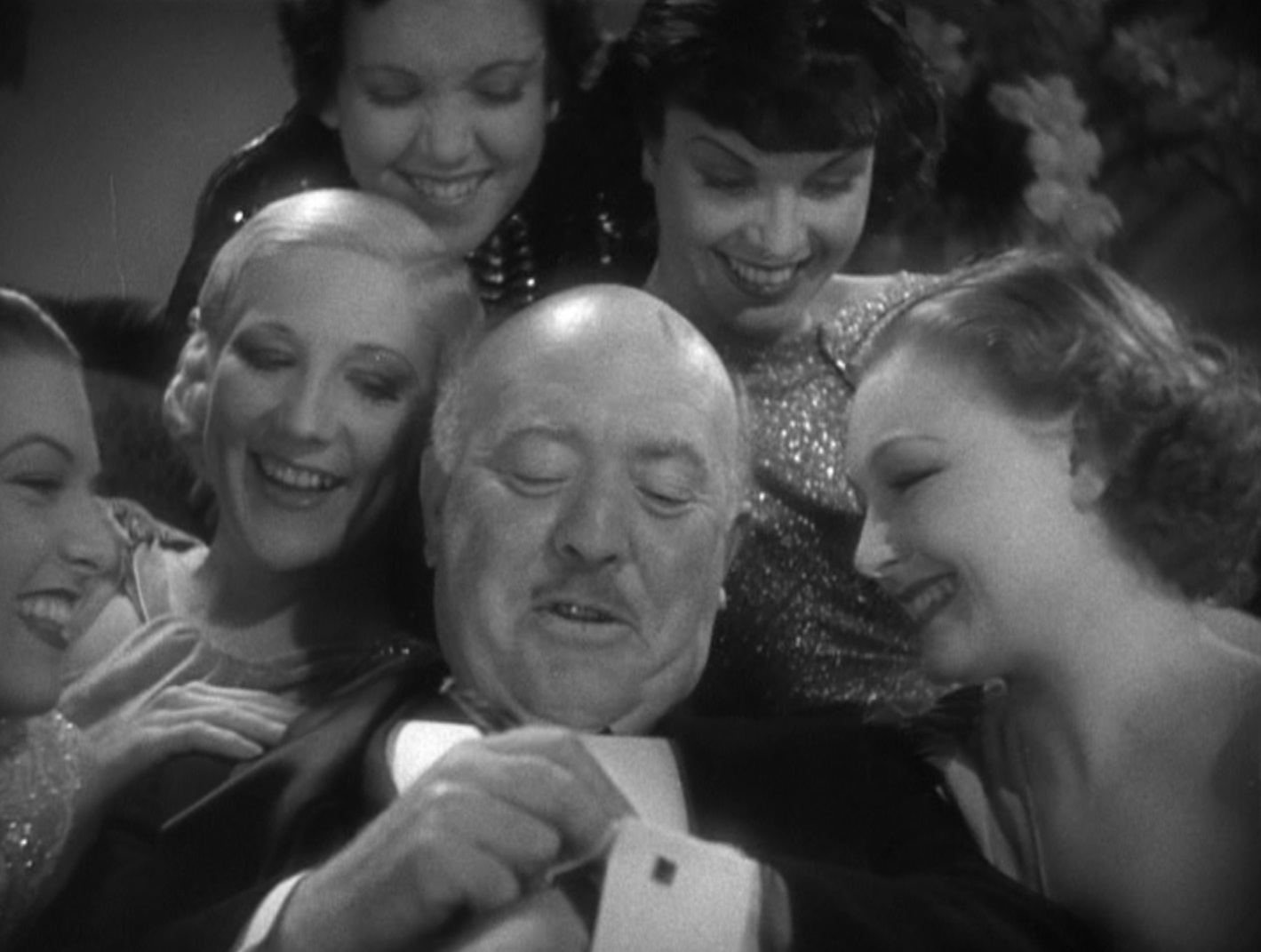 Dorothy Christy, Ruth Donnelly, Mary Doran, Glenda Farrell, Guy Kibbee, and Margaret Lindsay in Merry Wives of Reno (1934)