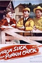 Adele Jergens, Robert Merrill, Dinah Shore, and Alan Young in Aaron Slick from Punkin Crick (1952)