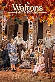 Bellamy Young, Tatum Matthews, Teddy Sears, Callaway Corrick, Ryan Newman, Logan Shroyer, Marcelle LeBlanc, Samuel Goergen, and Christian Finlayson in A Waltons Thanksgiving (2022)