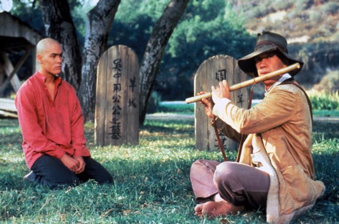 Brandon Lee and David Carradine in Kung Fu: The Movie (1986)