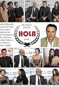 Andy Garcia, Benicio Del Toro, Selenis Leyva, Andrea Navedo, Marisa Ramirez, Chris Rivaro, Dascha Polanco, and Serena Ayala in The 2015 HOLA Awards (2016)