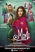 Manoj Pahwa, Supriya Pathak, Pankaj Tripathi, Evelyn Edwards, Sai Tamhankar, Aidan Whytock, and Kriti Sanon in Mimi (2021)