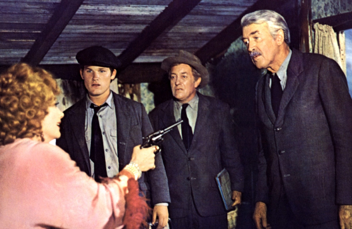 James Stewart, Kurt Russell, Anne Baxter, and Strother Martin in Fools' Parade (1971)