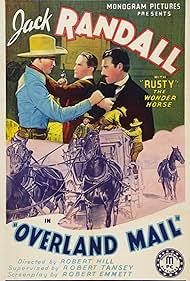 George Cleveland, Dennis Moore, Jack Randall, and Rusty the Horse in Overland Mail (1939)