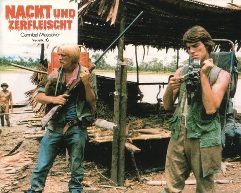 Perry Pirkanen and Carl Gabriel Yorke in Cannibal Holocaust (1980)