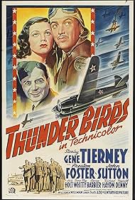 Gene Tierney, Preston Foster, and John Sutton in Thunder Birds: Soldiers of the Air (1942)