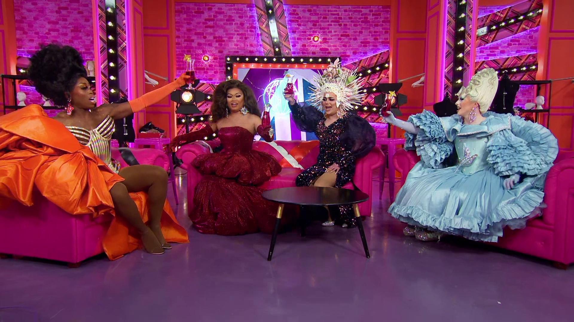 Jujubee, Joshua Cargill, Leo Loren, and Kevin Richardson in RuPaul's Drag Race UK vs the World (2022)