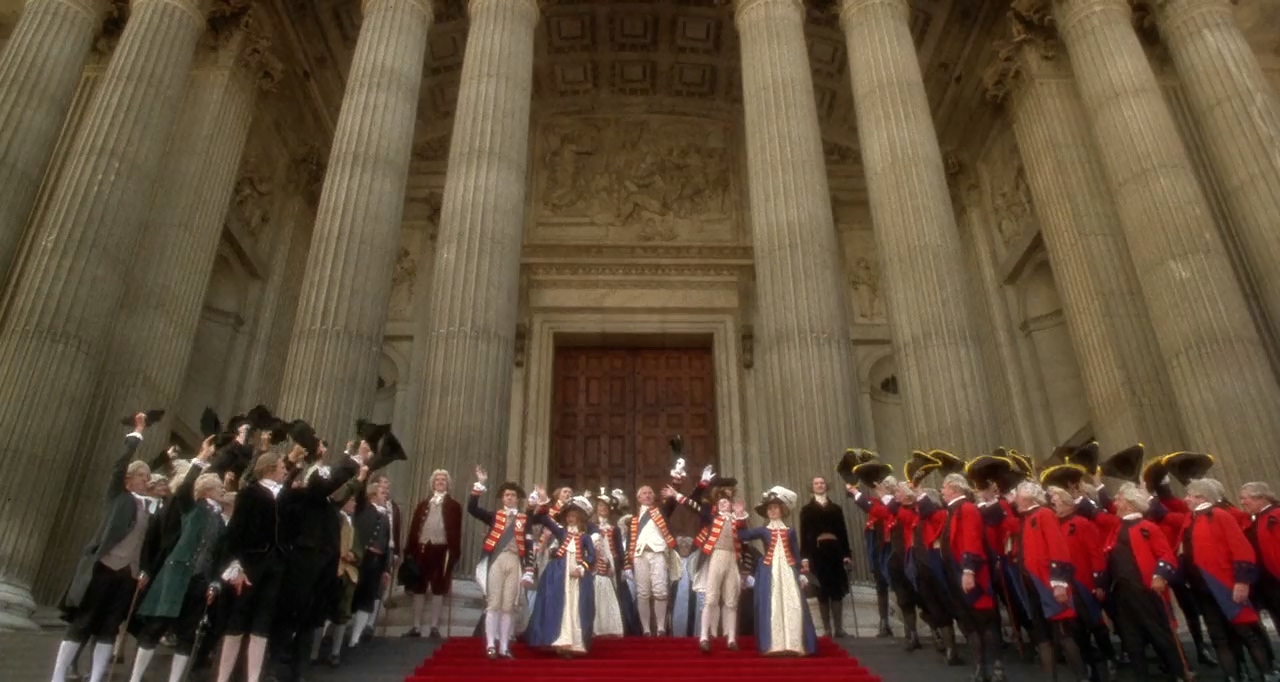 Rupert Everett, Helen Mirren, Nigel Hawthorne, Julian Rhind-Tutt, and Julian Wadham in The Madness of King George (1994)