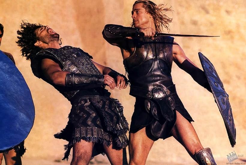 Brad Pitt and Eric Bana in Troy (2004)