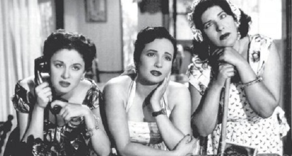 Faten Hamamah and Shadia in Moawad ma al hayat (1953)