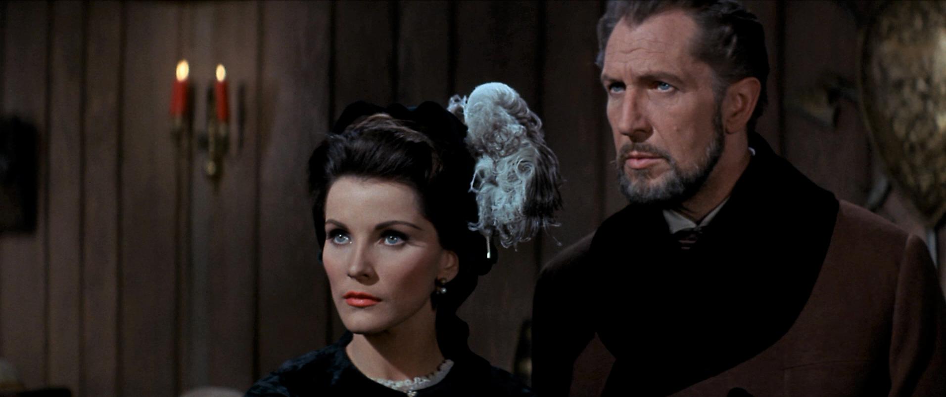 Vincent Price and Debra Paget in The Haunted Palace (1963)