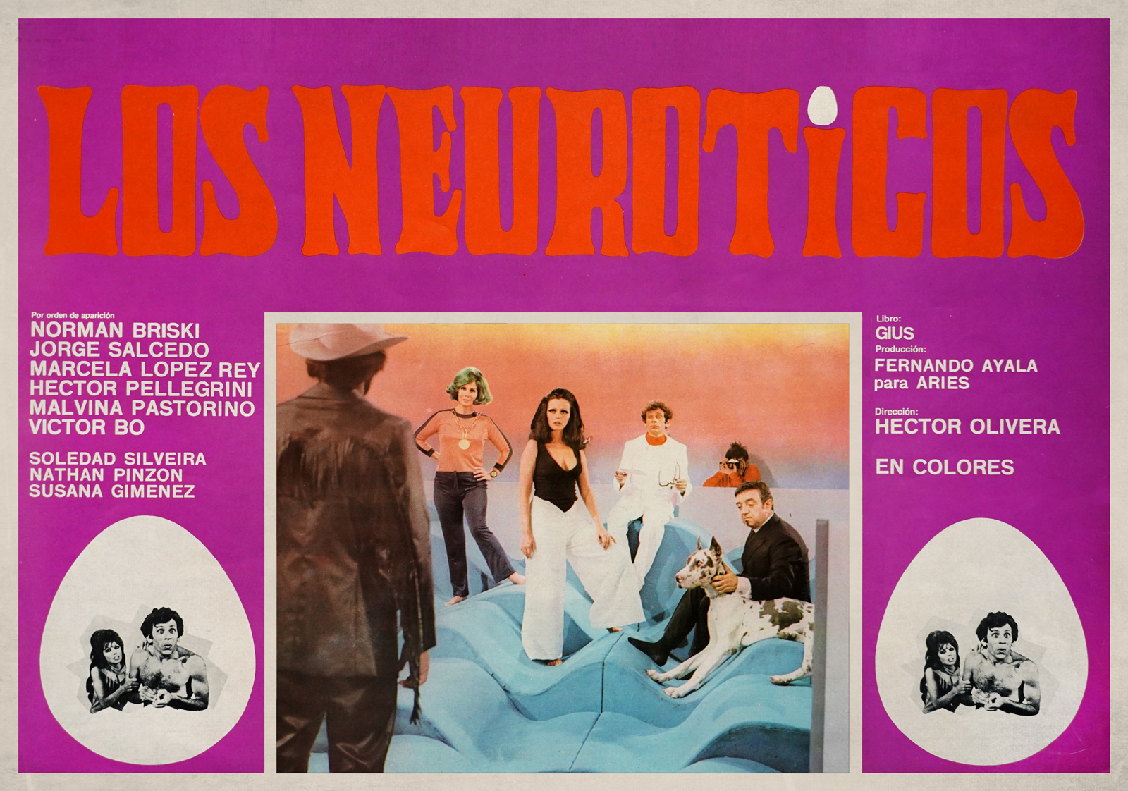 Victor Bo, Norman Briski, Marcela López Rey, Malvina Pastorino, and Nathán Pinzón in Los neuróticos (1971)