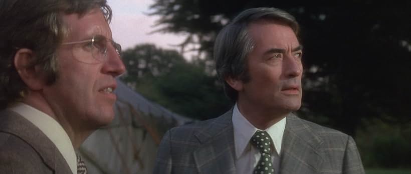 Gregory Peck and Bruce Boa in The Omen (1976)