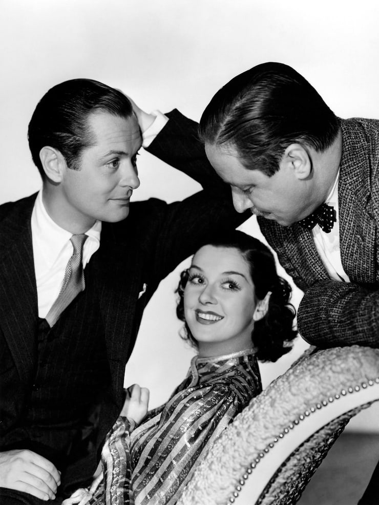 Robert Benchley, Robert Montgomery, and Rosalind Russell in Live, Love and Learn (1937)