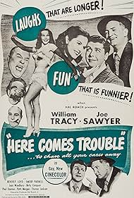 Eddie Bartell, Beverly Lloyd, Emory Parnell, Joe Sawyer, William Tracy, and Joan Woodbury in Here Comes Trouble (1948)