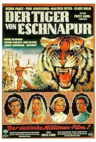 Paul Hubschmid, Sabine Bethmann, Debra Paget, and Walther Reyer in The Tiger of Eschnapur (1959)