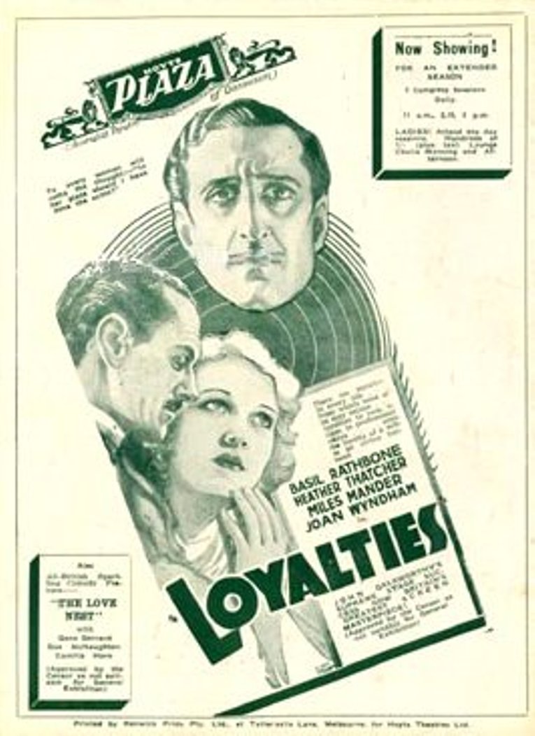 Basil Rathbone, Miles Mander, and Heather Thatcher in Loyalties (1933)