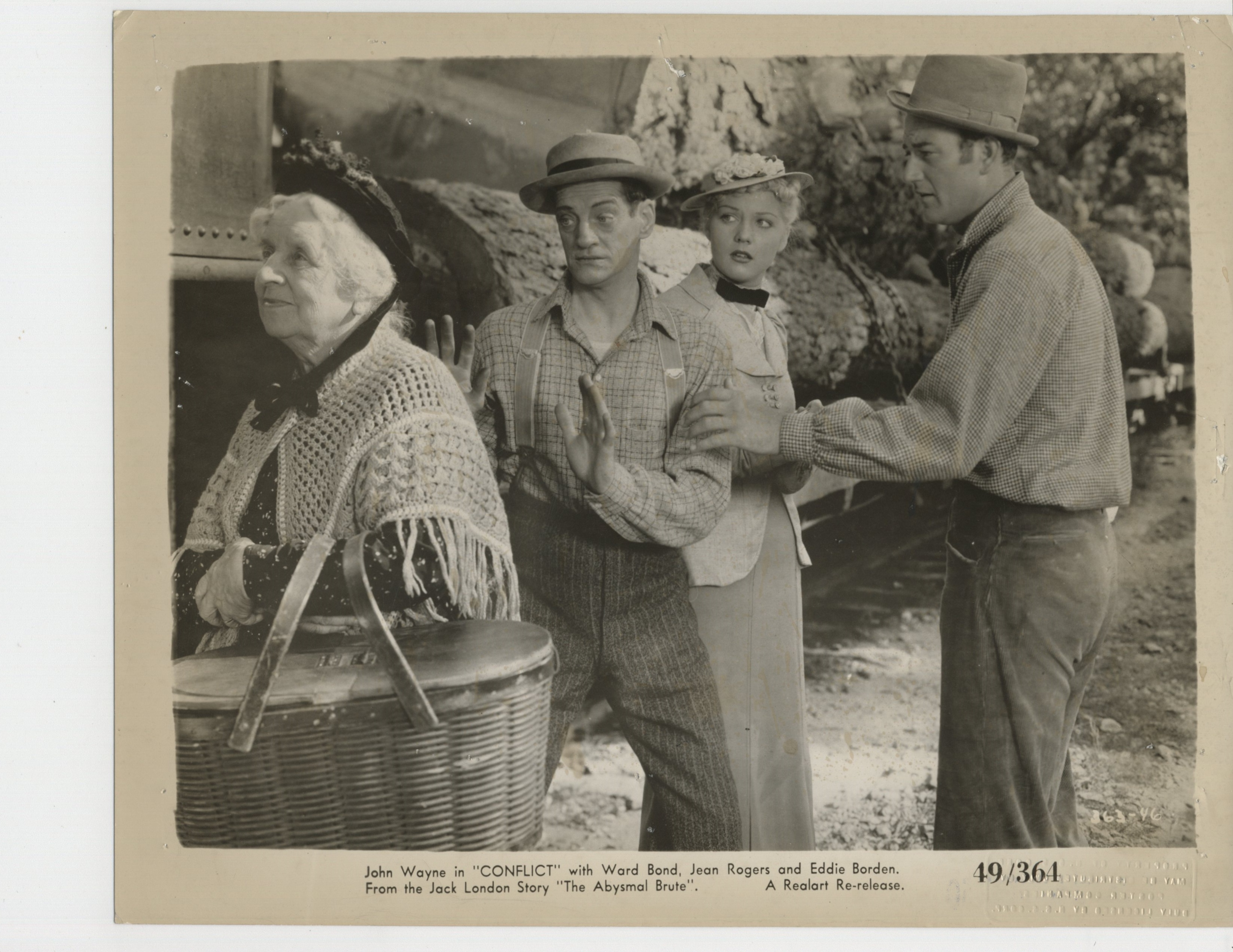 John Wayne, Eddie Borden, Margaret Mann, and Jean Rogers in Conflict (1936)