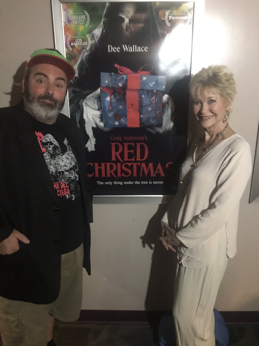 Dee Wallace and Craig Anderson at an event for Red Christmas (2016)