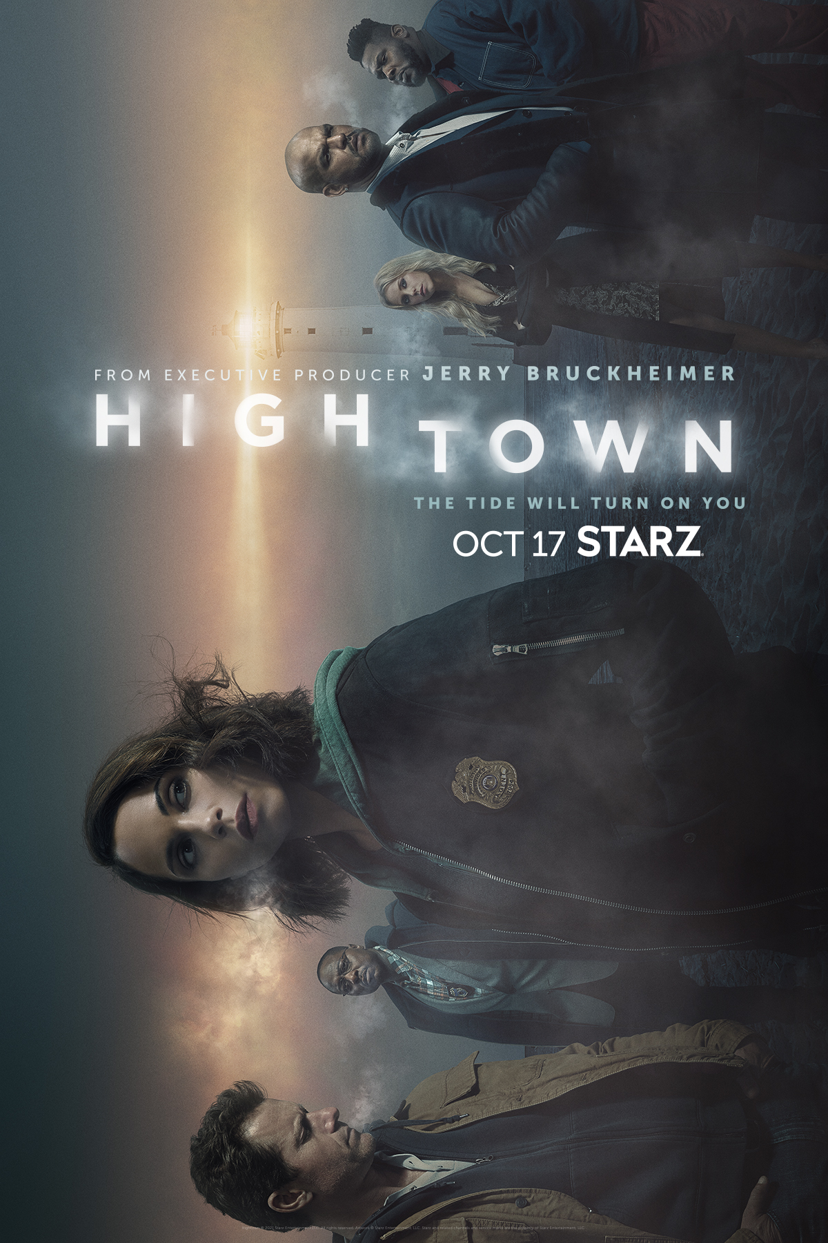 James Badge Dale, Amaury Nolasco, Dohn Norwood, Monica Raymund, Atkins Estimond, and Riley Voelkel in Hightown (2020)