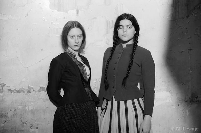 Roxane Duran and Soko on set of Augustine