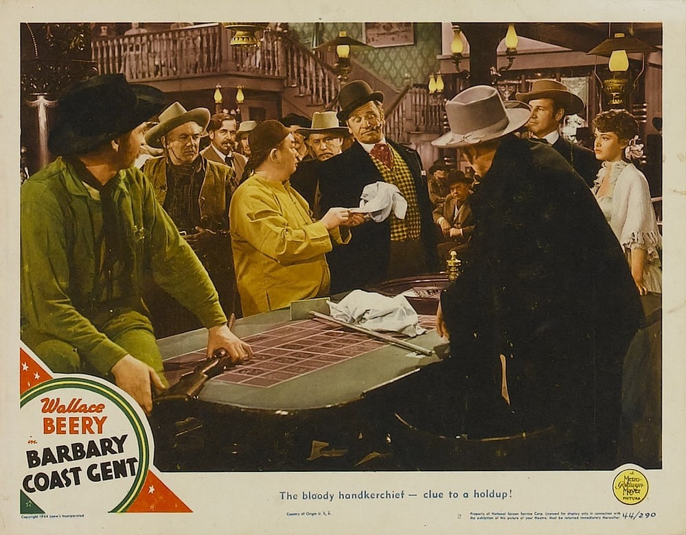 Wallace Beery, Noah Beery, Lee Tong Foo, Bruce Kellogg, Frances Rafferty, and Chill Wills in Barbary Coast Gent (1944)