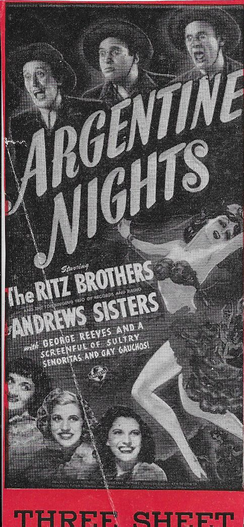 Laverne Andrews, Maxene Andrews, Patty Andrews, Al Ritz, Harry Ritz, Jimmy Ritz, The Ritz Brothers, and The Andrews Sisters in Argentine Nights (1940)